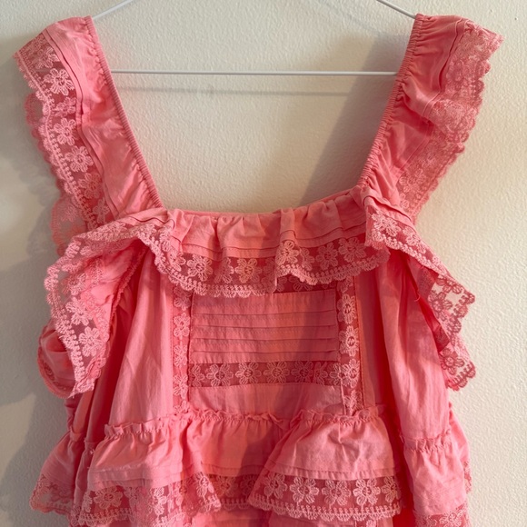 Pink Ruffled Dress Romper - Picture 2 of 9